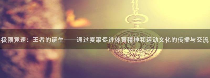 风速体育下载：极限竞速：王者的诞生——通过赛事促进体育精神和运动文化的传播与交流